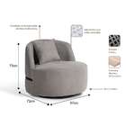 Poltrona Lua Bouclé Cinza E Preta