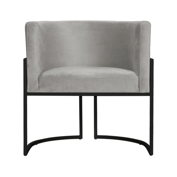 Poltrona Luana Base Preta Linho Cores - Ds Estofados - Bege