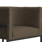 Poltrona Luana Base Preta Linho Cores - Ds Estofados - Cacau