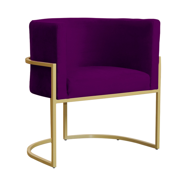 Poltrona Luana Decorativa Veludo Cores - Ds Estofados - Roxo