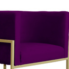 Poltrona Luana Decorativa Veludo Cores - Ds Estofados - Roxo