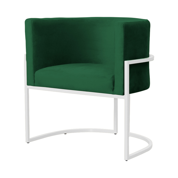 Poltrona Luana Para Escritório Base Branca Veludo Cores - Ds