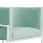 Poltrona Luana Para Escritório Base Branca Veludo Cores - Ds