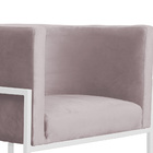 Poltrona Luana Para Escritório Base Branca Veludo Cores - Ds