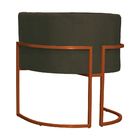 Poltrona Luana Para Sala Base Em Bronze Suede Cores - Ds Esto