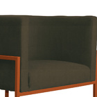 Poltrona Luana Para Sala Base Em Bronze Suede Cores - Ds Esto