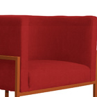 Poltrona Luana Para Sala Base Em Bronze Suede Cores - Ds Esto