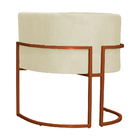 Poltrona Luana Para Sala Base Em Bronze Suede Cores - Ds Esto
