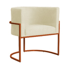 Poltrona Luana Para Sala Base Em Bronze Suede Cores - Ds Esto