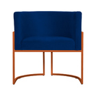 Poltrona Luana Para Sala Base Em Bronze Suede Cores - Ds Esto