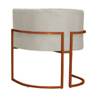 Poltrona Luana Para Sala Base Em Bronze Suede Cores - Ds Esto