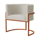 Poltrona Luana Para Sala Base Em Bronze Suede Cores - Ds Esto