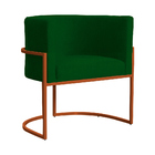 Poltrona Luana Para Sala Base Em Bronze Suede Cores - Ds Esto