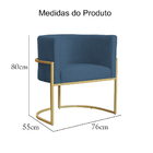 Poltrona Luana Para Sala De Estar Suede Cores - Ds Estofados