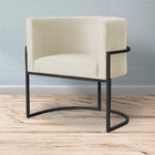 Poltrona Luana Requinte Base Preta Veludo Cores - Ds Estofado