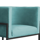 Poltrona Luana Requinte Base Preta Veludo Cores - Ds Estofado