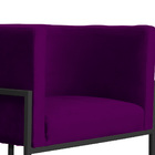 Poltrona Luana Requinte Base Preta Veludo Cores - Ds Estofado