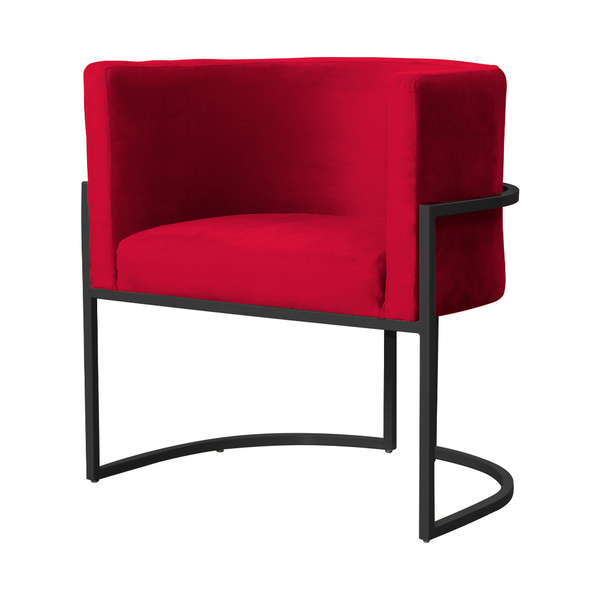 Poltrona Luana Requinte Base Preta Veludo Cores - Ds Estofado