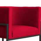 Poltrona Luana Requinte Base Preta Veludo Cores - Ds Estofado