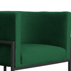 Poltrona Luana Requinte Base Preta Veludo Cores - Ds Estofado