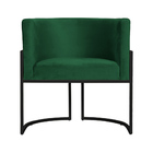 Poltrona Luana Requinte Base Preta Veludo Cores - Ds Estofado