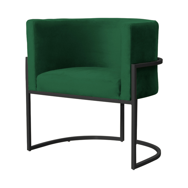 Poltrona Luana Requinte Base Preta Veludo Cores - Ds Estofado