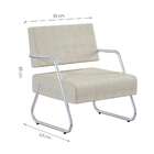 Poltrona Luara Cromada E Palha 59 Cm