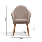 Poltrona Lucca Com Tecido Poliéster - Bege