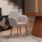 Poltrona Lucca Com Tecido Poliéster - Bege