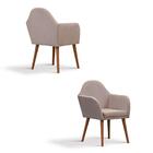 Poltrona Lucca Com Tecido Poliéster - Bege