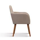 Poltrona Lucca Com Tecido Poliéster - Bege