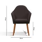 Poltrona Lucca Com Tecido Poliéster - Preto