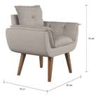 Poltrona Lucca Linho Cru