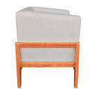 Poltrona Lucy Linho Base Madeira Castanho C05 - D'rossi  - Be