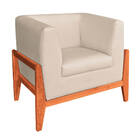 Poltrona Lucy Linho Base Madeira Castanho C05 - D'rossi  - Fi