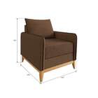 Poltrona Lugano Marrom Sofá Go