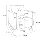 Poltrona Luisa Suede Industrial Metálica Preto D01 - D'rossi