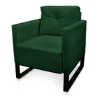 Poltrona Luisa Suede Industrial Metálica Preto D01 - D'rossi