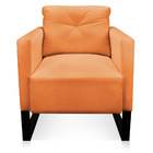 Poltrona Luisa Suede Telha Base Industrial Metálica Preto - D