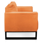 Poltrona Luisa Suede Telha Base Industrial Metálica Preto - D