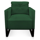 Poltrona Luisa Veludo Verde Base Industrial Metálica Preto D0