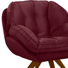 Poltrona Luisiana Veludo Base Giratória De Madeira K01 - D'ro