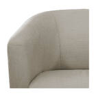 Poltrona Luiza Base Giratória De Madeira Linho Bege - Amarena