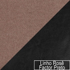 Poltrona Luiza Base Giratória De Metal Factor Preto E Linho -