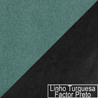 Poltrona Luiza Base Giratória De Metal Factor Preto E Linho -