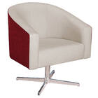 Poltrona Luiza Base Giratória De Metal Factor Vermelho E Linh