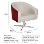 Poltrona Luiza Base Giratória De Metal Factor Vermelho E Linh