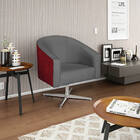 Poltrona Luiza Base Giratória De Metal Factor Vermelho E Linh