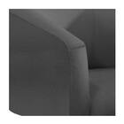 Poltrona Luiza Base Giratória De Metal Linho Chumbo - Amarena