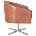 Poltrona Luiza Base Giratória De Metal Sintético Nozes - Doce